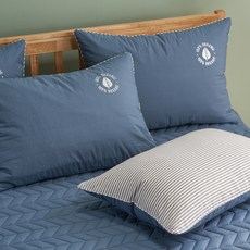 gBEDDING 高密度棉枕套 2入+枕芯 2入, 海軍