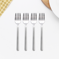 Nineware 不鏽鋼餐叉, 4個, 銀色