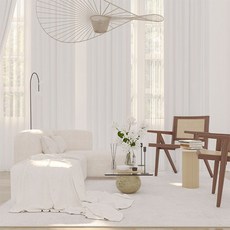 Amante 純色孔眼遮光窗簾, 白色