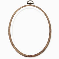 HAPPY BEARS 橢圓形繡框相框 12 x 16.5 cm, 木質, 1個