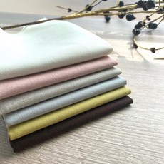 素色亞麻布料 6款, 1套