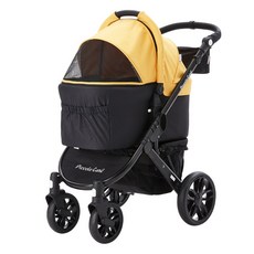 Piccolocane Tanto 2 黑線款寵物推車, 1個, 雛菊黃