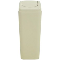 旋轉搖蓋垃圾桶 12L, 淺褐色的, 1個