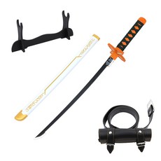 DAEHAN 魔刃 Cosplay 劍 獨輪劍 四野京町 B 中號 KAL-M13 + 腰帶 KAL-BT01, 黑色的, 1組