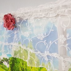 Living Zone網紗蕾絲窗簾, 夢夢 (白色)