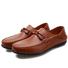 AIR男款中央交叉線條設計樂福鞋