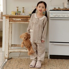 찌니야 女童 學生 皇家 40支純棉 長袖 睡衣 上下套裝