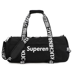 瑜伽普戶外健身房防水圓柱墊包, 黑色的