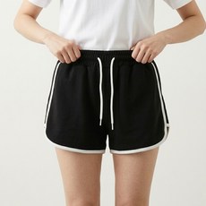 allode 女款側邊線條運動短褲