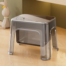 에버하우스 다용도 수납 미니 의자 30 x 24 x 23 cm, 그레이, 1개