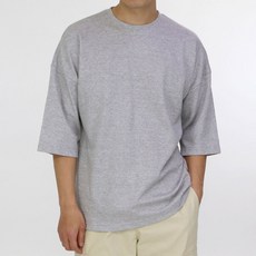 CONFIAR 男款 Oversize 特殊雙面布 圓領 七分袖 大尺碼 T恤 TC1526