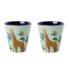rice 孩童印花水杯 S號, Jungle Animal Green款, 2入