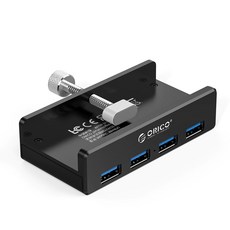 오리코 무전원 4포트 USB3.0 허브 DIY설치형, MH4PU, 블랙, 1개