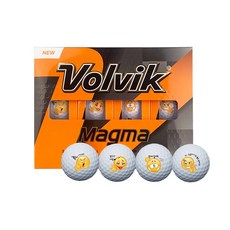 Volvik Magma 滿月高爾夫球 3層 4款 x 3入組, 白色, 1套