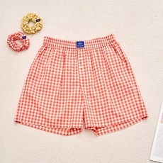 Modern House 週末 60支棉小格紋透氣短褲