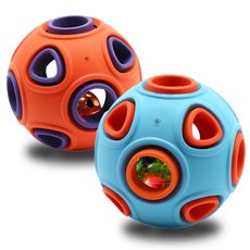 DING DONG PET LED鈴噹球寵物玩具 S號 4cm+原版鈴鐺球 S號 4cm, 混色, 1組
