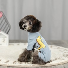 와다다샵 올인원 반목 동물그림 티셔츠, 공룡, 1개