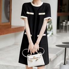 LUNAGIRL 經典連身裙, 黑色