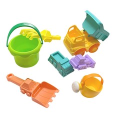 Douro Charisma 迷你卡車粉彩沙玩 7 件套, 隨機出貨