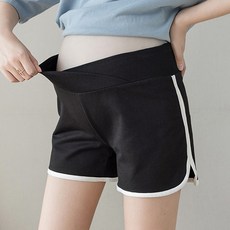 切線配色孕婦運動短褲