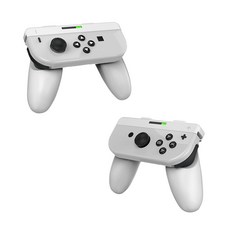 DAEHAN 適用於 Nintendo Switch OLED Joy-Con 錶帶 2in1 Chameleon Grip 控制器 白色, 2個, NTD-147