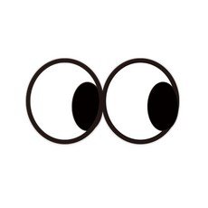 Donna&deco Nana 眼睛造型包裝貼紙, 白色, 120個