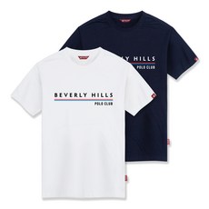 비버리힐스폴로클럽 투 라인 통기성 라운드 반팔 티셔츠 2종 세트 CPS9T21