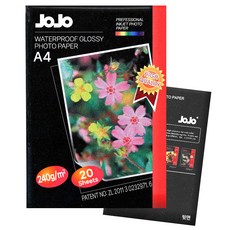 JOJO 高光澤相片列印紙 240g, A4, 20張