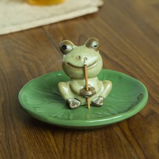 Boxhill 悠閒青蛙薰香座托盤組 C, 綠色