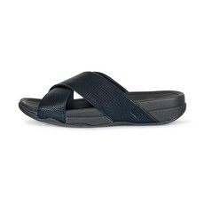 fitflop 衝浪滑梯皮革拖鞋 FFSO8E711N2, 海軍, 280