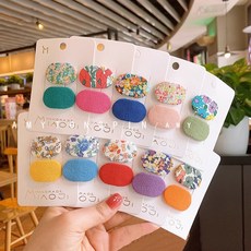 女童花朵髮夾 2款 x 10入組