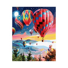 Play about 熱氣球裝飾畫DIY組 40*50cm, 混色