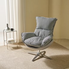 REVE 메이 1인 패브릭 회전 의자 방문설치, 1개, 패턴