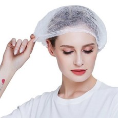 Hanju 拋棄式不織布衛生帽, 200個, 白色