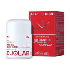 紅蔘維他命B複合錠, 60顆, 1罐