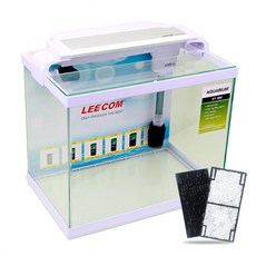 LEECOM 一體式魚缸 XT-360+頂部補充裝 2p SC-30 套組, 白色（魚缸）