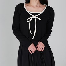 닷이프 여성용 필링 배색 가디건 + 이너 나시 세트