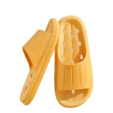 Witsunday 沖孔簡約浴室拖鞋, 黃色, 1個