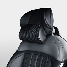 ezes Kia Tasman 專用 Wing-out 桶型汽車頭枕頸枕, 1個, 經典黑