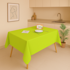 아싸레 파티 방수 식탁보, 연두, 137 x 274 cm, 1개