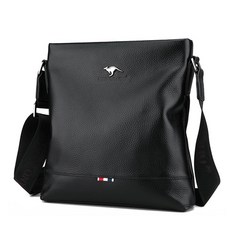 斜線層次肩背包 LCH376, 黑色的