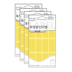 쁘띠팬시 봉인라벨 20-T213 5p, 투명, 5개입, 4개
