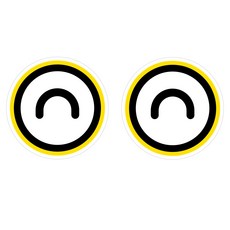 뭉키데코 안전거리유지 반사스티커 대형 스마일001, 혼합색상, 1세트