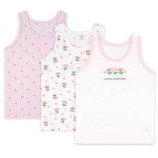 Maykids 童款愛心花朵圖案運動背心 3件組