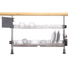 Decozin 支柱式水槽瀝水架 2層 008, 單一顏色, 1個