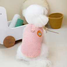 PASTEL PET 寵物蓬鬆彩色超細纖維背心, 1個, 粉紅色