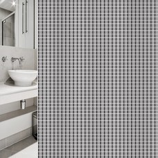 浴簾 SC623 S號 1520*1880mm+塑膠掛鉤 12入+白色窗簾桿組合, 1套, 混色系