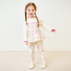 몰리멜리 여아용 멜리 리본 뷔스띠에 상하복 세트