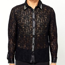 dancedome 網紗長袖燙鑽T恤 MDT4600, 黑色