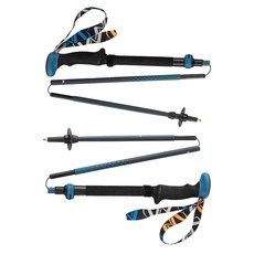 LIBERO Robust 碳纖維折疊登山杖 2入組, 1組, 藍色